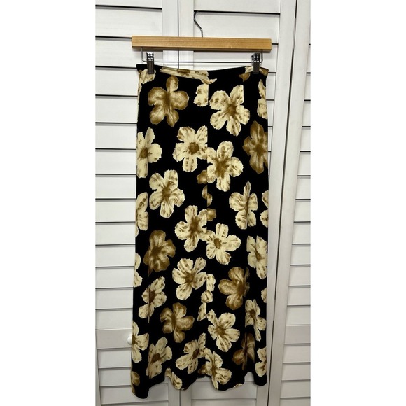 Chaus Floral Button Front A-Line Midi Skirt Women's Size 6 - Picture 8 of 8